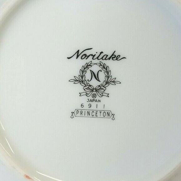 Set/5 Noritake Princeton 6911 Fruit / Berry Bowl Green Flower Border Japan - Picture 4 of 4